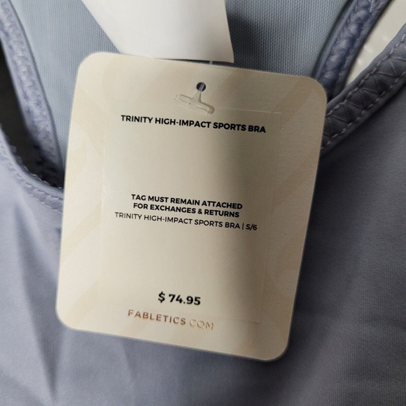 NWT Fabletics Trinity 2 pc workout set gray sports bra sz sm biker shorts xs - Picture 8 of 10